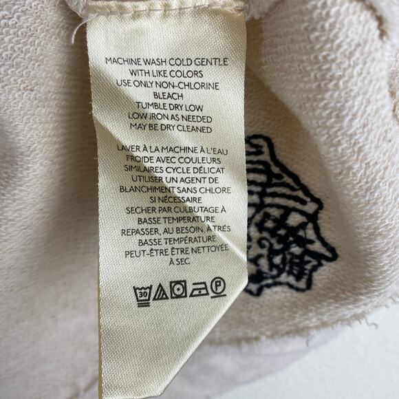 Maeve Embroidered Shell Top Size S Beige Short Sleeve Sweatshirt Anthropologie - Picture 10 of 12